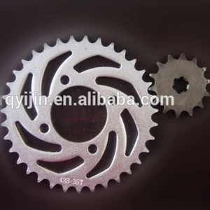 OEM quality 1045 steel motorcycle chain and sprocket for Shogun