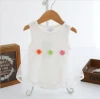 OEM Summer new born dress baby romper sleeveless baby girls onesie solid color soft cotton baby romper