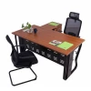 Office Furniture M Shape Manager Table Wooden Computer Office Desk with File Cabinet