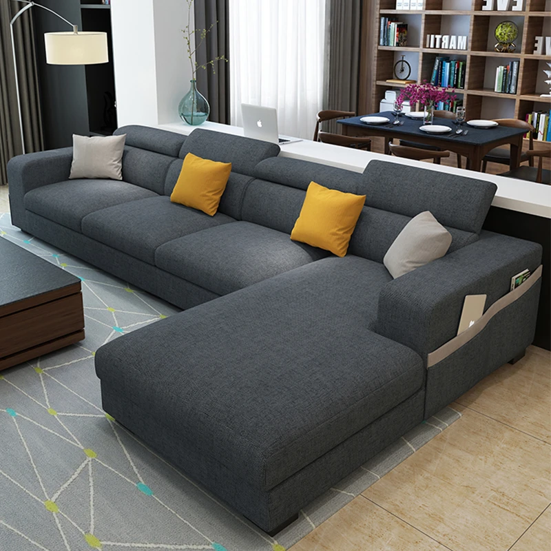 Online factory wholesale modern style  home furniture set fabric Sofas new hot sale living room Sofas with solid wood frame