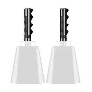 Orff Instrument Cowbell With Handle Metal Rattle Accompaniment Instruments For Childrens Music Playing Accessories