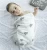 Import Organic Cotton Muslin Swaddle Baby Blanket -Elephants and Dots - 47 inches x 47 inches - Strong & Soft in Grey, Mint from China