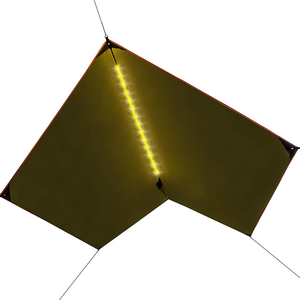 Outdoor camping Waterproof sunshade rain fly shelter tent hammock tarp with led light