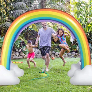 Outdoor children&#39;s water play  Spray the arch inflatable rainbow sprinkler toy