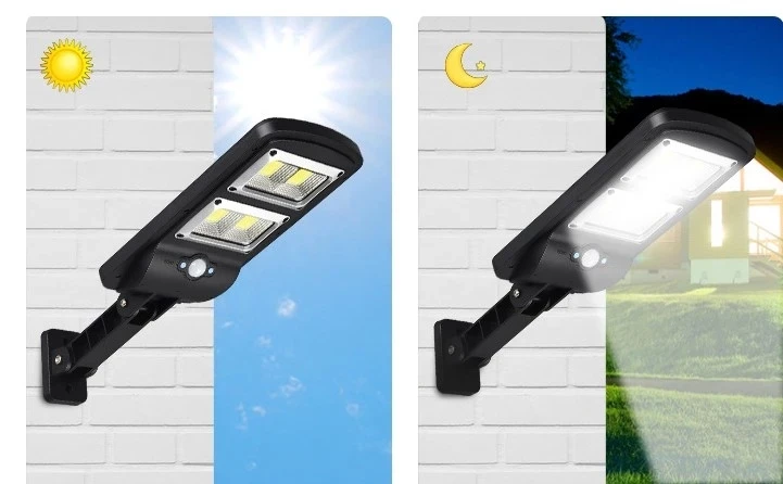 Outdoor Solar Waterproof Wall Lamp Wireless Motion Sensor with Remote Control Street Lamp 3 modes