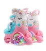 Ouweinuo wholesale inline design roller skates promote cheap childrens skating shoe flashing roller