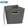 OYUE multipurpose foldable fabric storage box with plastic ring handle for cloth