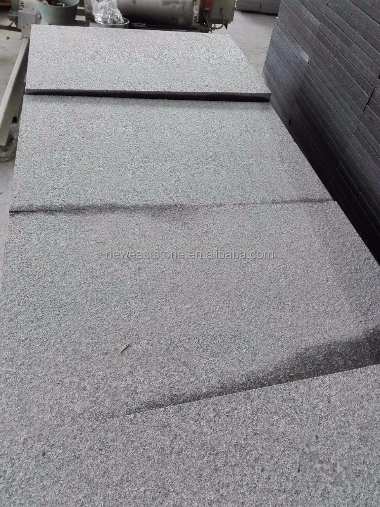 padang dark grey g654 flamed granite stone floor pavers tile 60x60