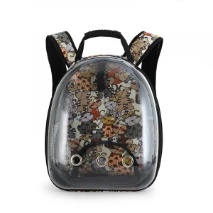 Panoramic transparent comfortable breathable portable cat and dog pet travel  Multifunctional pet backpack
