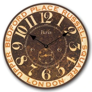 Paris local specialties english font brown cover design gift clock for supermarket