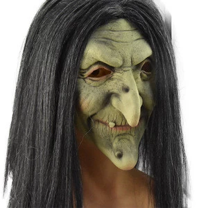Personality Simulation Old Witch Girl Ghost Tricky Mask Halloween Party Witch Latex Mask
