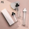 PET Thickened Pump Spray Bottles for Skincare Transparent Containers with Black and White Pump Head Cosmetic Plastic Bottles