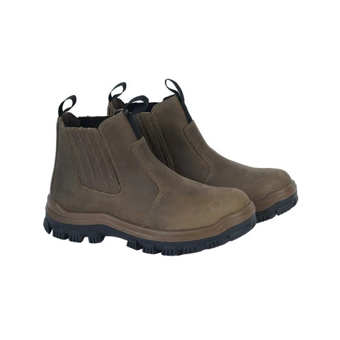 PINNIP Chel-sea Hot Sale Martin Shoes Natural Cow Leather  Oil resistance Green Compression Resistant