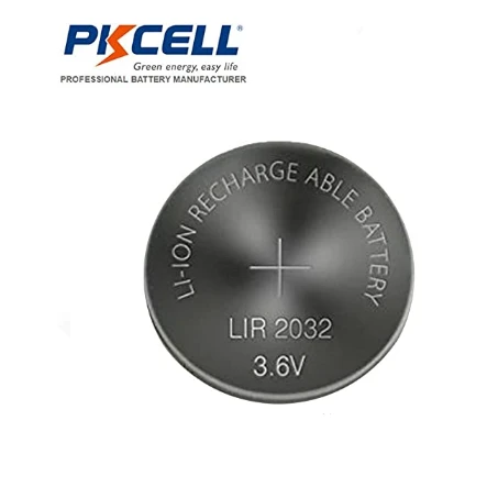 PKCELL  3V 3.6v  3.7v coin recharge battery 2016 2032 2025 1620 2477  button cell