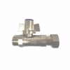 Plated Nickel Brass Lockable Ball Valve with Extension Pipe