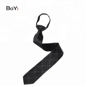 Polyester  Tie Neckwear With Elastic Zipper