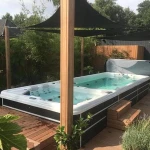 Ponfit  spa  luxury acrylic balboa endless outdoor swimming  intexl pool  piscine swim spa 8 person hot tubs with  cover