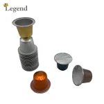 Popular Hot Sell 15ml 37mm Multipul Colorful In Stock Foil Lid Aluminum Nespresso Coffee Capsule