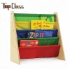 Portable children bookcase,wooden bookshelf,colorful kids book shelf