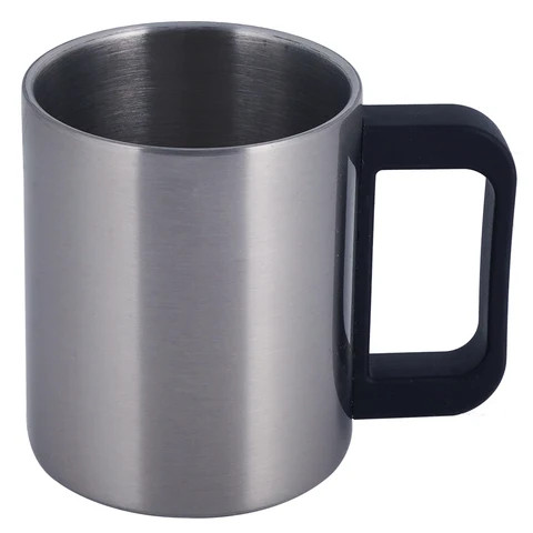 Portable 300ml Outdoor Camping Travel Stainless Steel Cup Sublimation Mug With Plastic Handle
