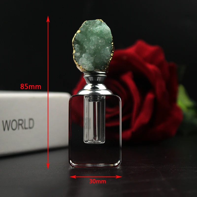 Pretty Wedding Return Gift Crystal Perfume Oil Bottle 3ml With Natural Agate Stone