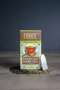 Pride Of India - Organic Energize Ayurveda (Tulsi Black) Tea, Bulk Pack (500 Tea Bags)