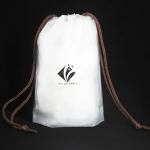 Printed waterproof frosted clear plastic EVA/PVC/HDPE drawstring bag with custom logo