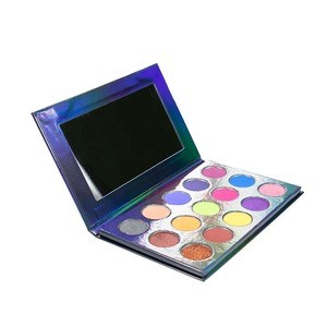private label 15 color holographic eye shadow eyeshadow palette