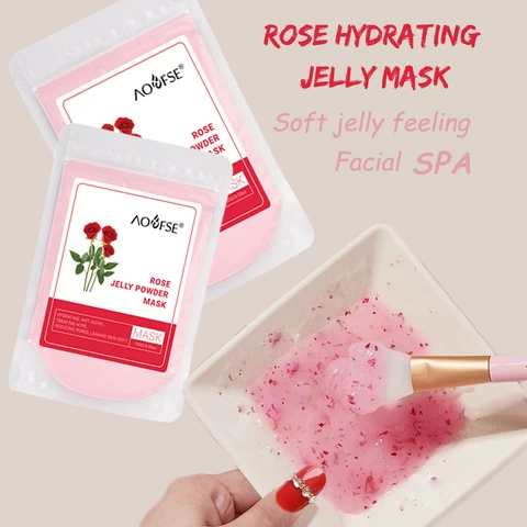 Private Label Organic Moisturizing Whitening Rose Petal Soft Jelly Mask Powder Hydro Jelly Mask Rose Jelly Mask