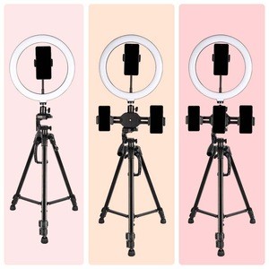 Professional audio video lighting 18inch makeup light ring dimmable led ring light kit for youtube