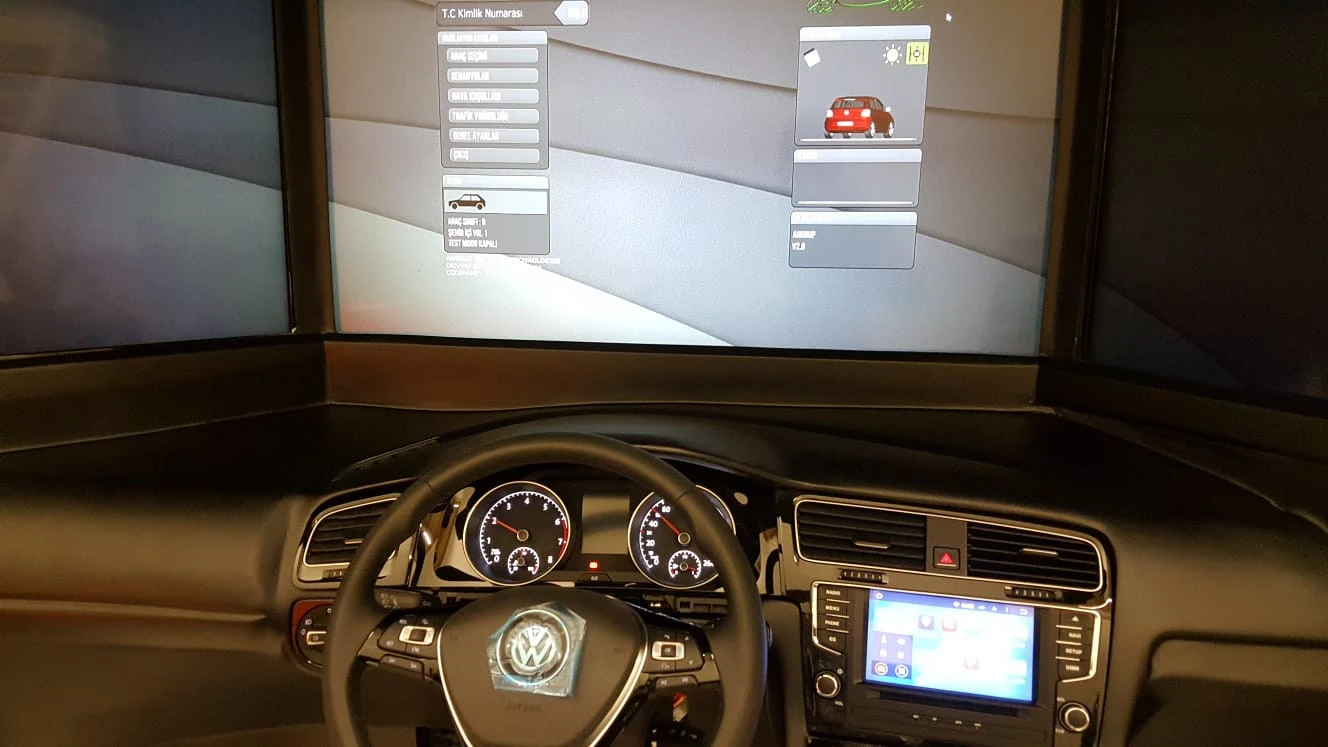 Professional Car Driving Training Simulator (Motion Platform 2-6DOF// Hardware and Software// Real Car Equipment)