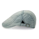 Promotional custom denim/cowboy fabric beret hat/cap