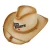 Import promotional straw hats cowboy hats with string from China