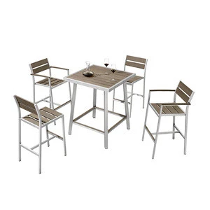 Pub Bar Table And Chair Plastic Wood Furniture Bistro Set Bar Table