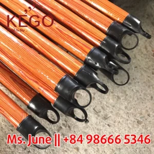 PVC Coated Wooden Stick for Broom Handle with Plastic Hook 120*2.2cm pvc coated wooden