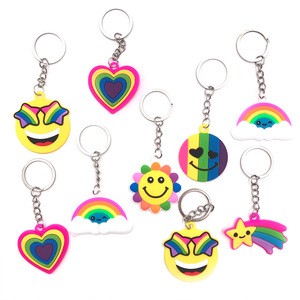 Rainbow Keychain Couple Car Keychain Valentine&#39;s Day Party Gifts Wholesale colorful Cloud  silicone keychain accessories