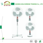 Rechargeable emergency 16inch battery operated fan with remote