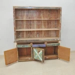 Reclaimed Rustic Wood Natural Recycle Wood Grains And Colour 3 Door 3 Drawer Library Big Bookcase