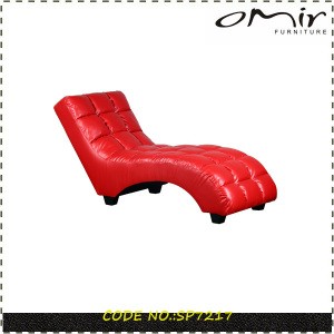 Red Color PU Leather Lounge Chair For Sale SP7217