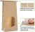 Import Resealable white brown  kraft paper flat bottom coffee  cookies food packaging pouch from China