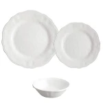 Restaurant tableware melamine dinner set dinnerware sets white  service for 4 Dishes Plate And Bowl Set, Dishwasher safe