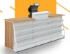 retail convenience store cash table furniture dimension design grocery cashier checkout counter for shop