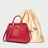 Retro Genuine Leather Handbags Shoulder Bag Big Size Ladies Messenger Bags Red Leather Female Handle Hand bag