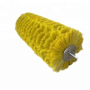 Road sweeper brush with shaft  to clean snow