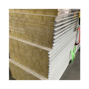rock wool sandwich panels with A grade fireproof from China