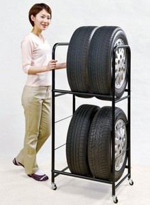 Rolling Commercial Tyre Storage Rack with wheels