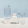Round 30ml 50ml cream liquid serum travel clear cosmetic 100ml spray plastic containers 30 ml airless pump bottle lotion bottle