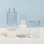 Round 30ml 50ml cream liquid serum travel clear cosmetic 100ml spray plastic containers 30 ml airless pump bottle lotion bottle