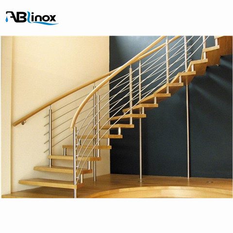 Buy Round Handrail Balcony Rod Railing Stainless Steel Railing Handrail ...
