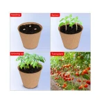 Round organic biodegradable paper pulp peat pot seed starter tray